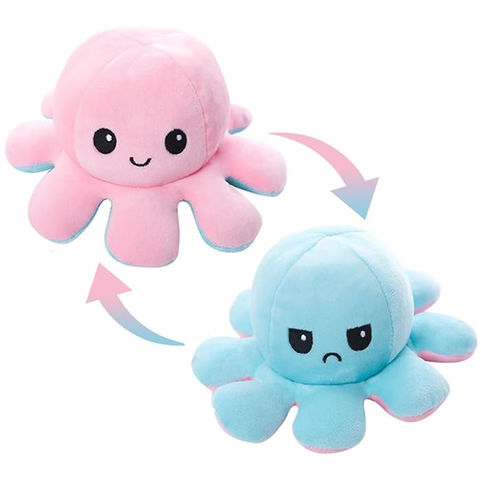 Double-Sided Flip Octopus Doll Soft Reversible Octopus Stuffed Animals Doll Cute Octopus Plush Toys | Sam's Toy World