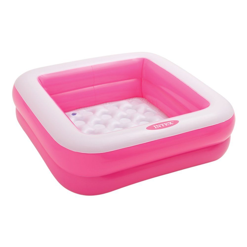 Intex inflatable square paddling pool 86x86x25 cm, random colors (pink or lime green) Sams Toy World Ahmedabad