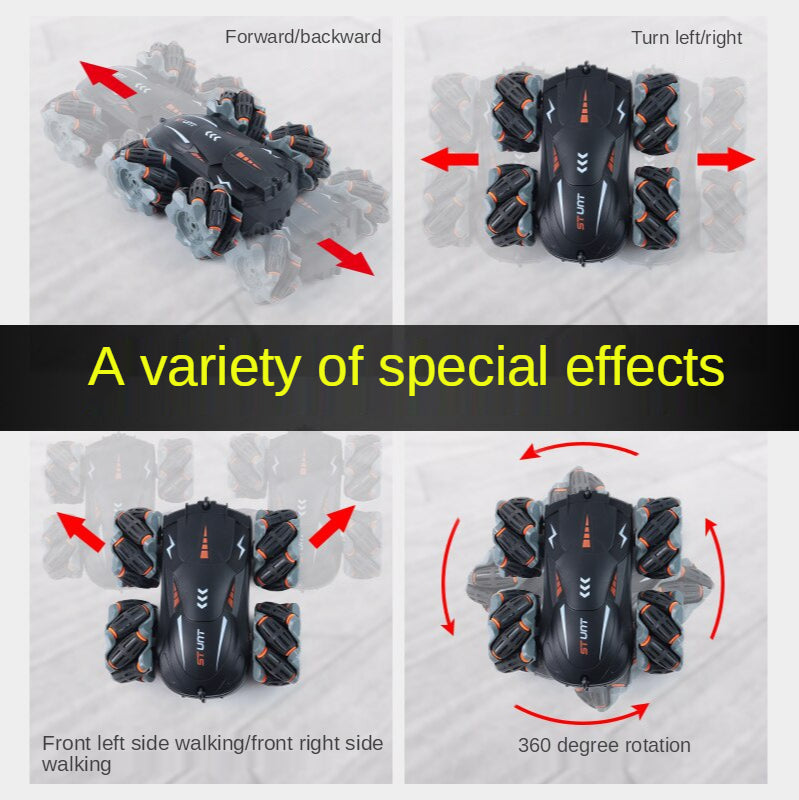 Children's Remote Control Stunt Double-sided Car Rotating Lights