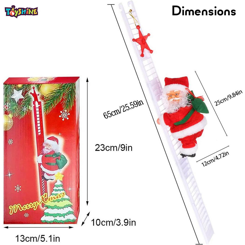 Sams Toy | Santa Climbing Ladder Christmas Decoration Electric Santa Claus Climbing Rope Ladder, Christmas Super Climbing Santa Toy for Christmas Tree Ornament | Ahmedabad