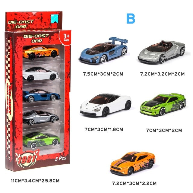 Buy 5Pcs/Set Diecast Simulation 1:64 Mini kids Toy Car Vehicle Sliding Alloy Sports Car Model Set Multi-style Gift Toys For Children - sams toy world shops in Ahmedabad - call on 9664998614 - best kids stores in Gujarat - Near me - discounted prices