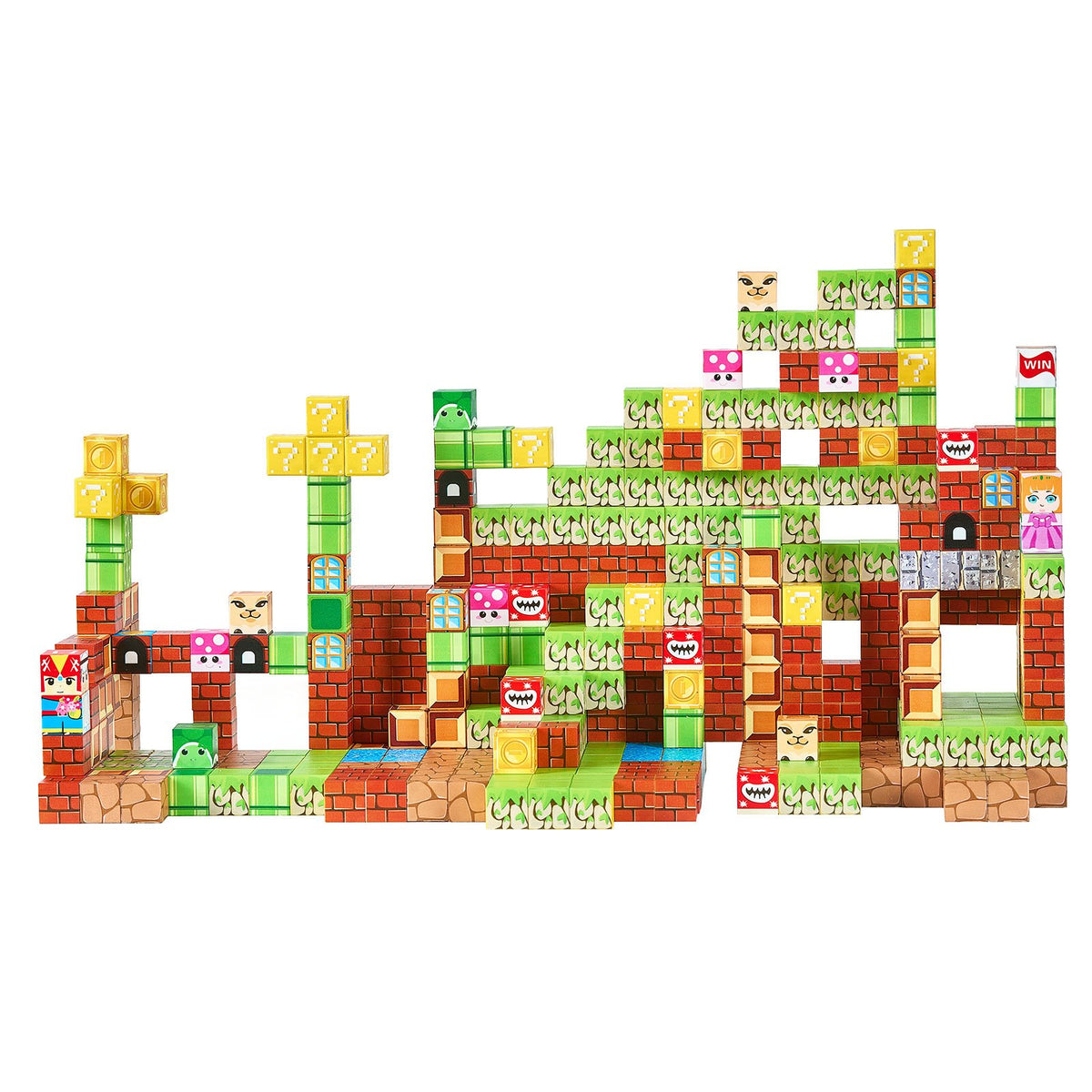 Minecraft Blocks, 100 PCS Magnet Blocks Set, Magnetic Building Cubes For Kids, STEM Montessori Sensory Toys For Christmas Birthday Gift, Construction Stacking Toy For Ages 3 And  Years Old Boys & Girls