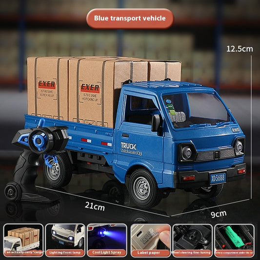 Sam's World Remote Control City Truck Car Drift Car Cargo Liuzhou Car Tail Spray Simulation Light