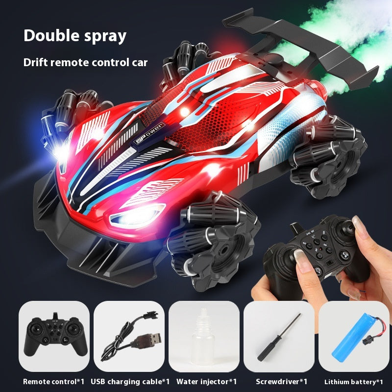 High-speed Light Drift Remote Control Double Spray Children's Toy Car
