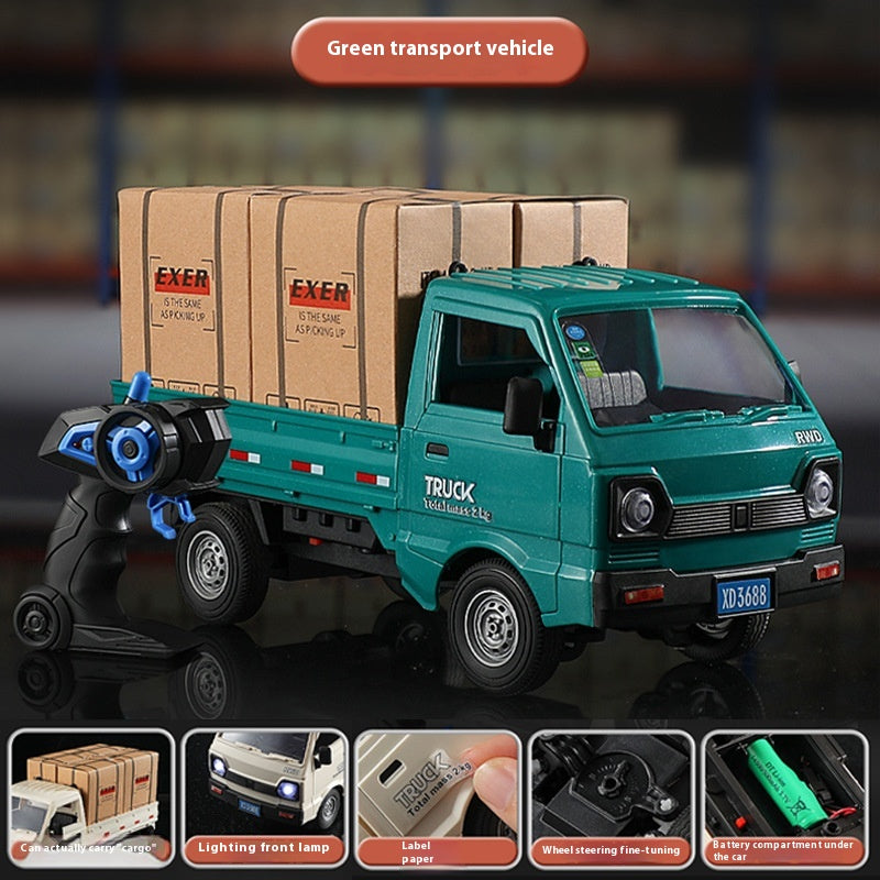 Remote Control City Truck Car Drift Car Cargo Liuzhou Car Tail Spray Simulation Light