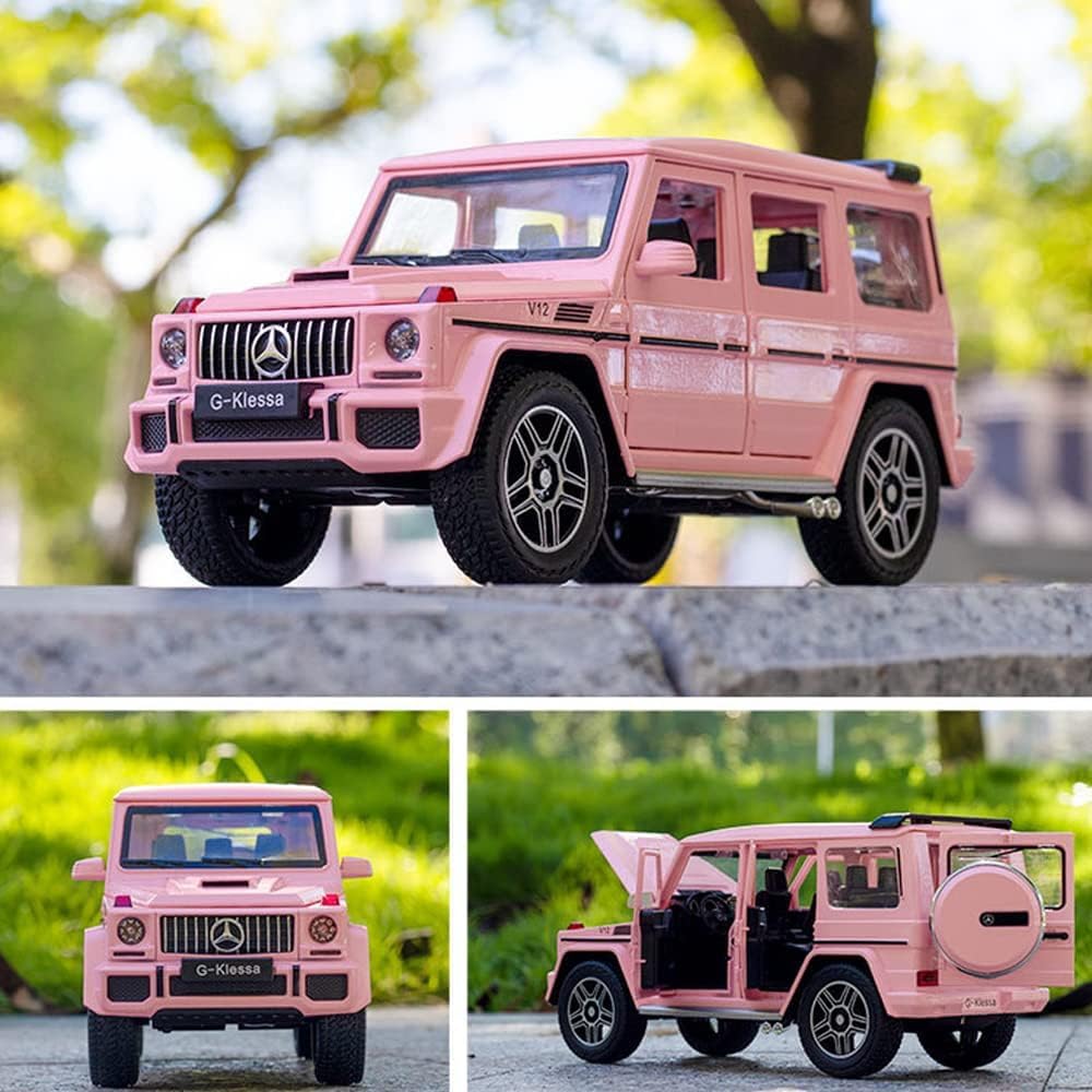 BIG SIZE MERCEDES BENZ G KLESSA G 63 1 24 DIECAST METAL PULLBACK TOY CAR WITH OPENABLE DOORS & LIGHT MUSIC BOYS CAR FOR KIDS BEST TOYS GIFTS [SIZE 22CM]  Sam s world