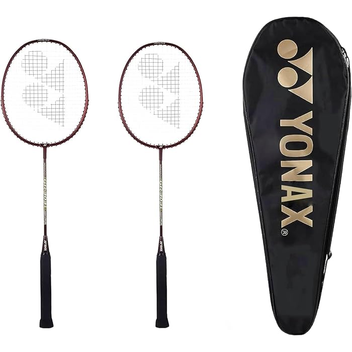 Yonex Aluminium Blend Badminton - Set of 2 Premium Lightweight with High-Durability Racket Perfect for Competitive P Racquet with Full Cover at Sam's