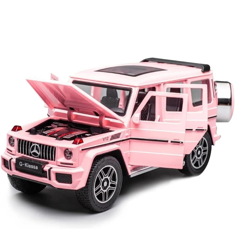 BIG SIZE MERCEDES BENZ G KLESSA G 63 1 24 DIECAST METAL PULLBACK TOY CAR WITH OPENABLE DOORS & LIGHT MUSIC BOYS CAR FOR KIDS BEST TOYS GIFTS [SIZE 22CM]  Sam s world