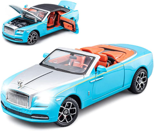 BIG SIZE ROLLS-ROYCE CONVERTIBLE SUPER SPORTS 1:24 DIECAST METAL PULLBACK TOY CAR WITH OPENABLE DOORS & LIGHT  MUSIC BOYS CAR FOR KIDS BEST TOYS GIFTS TOYS FOR KIDS [SIZE 22]