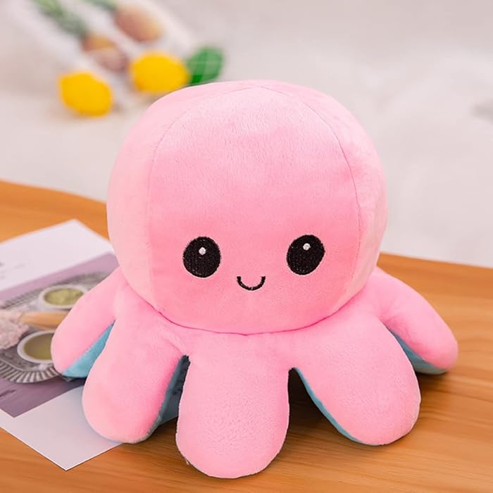 Double-Sided Flip Octopus Doll Soft Reversible Octopus Stuffed Animals Doll Cute Octopus Plush Toys | Sam's Toy World