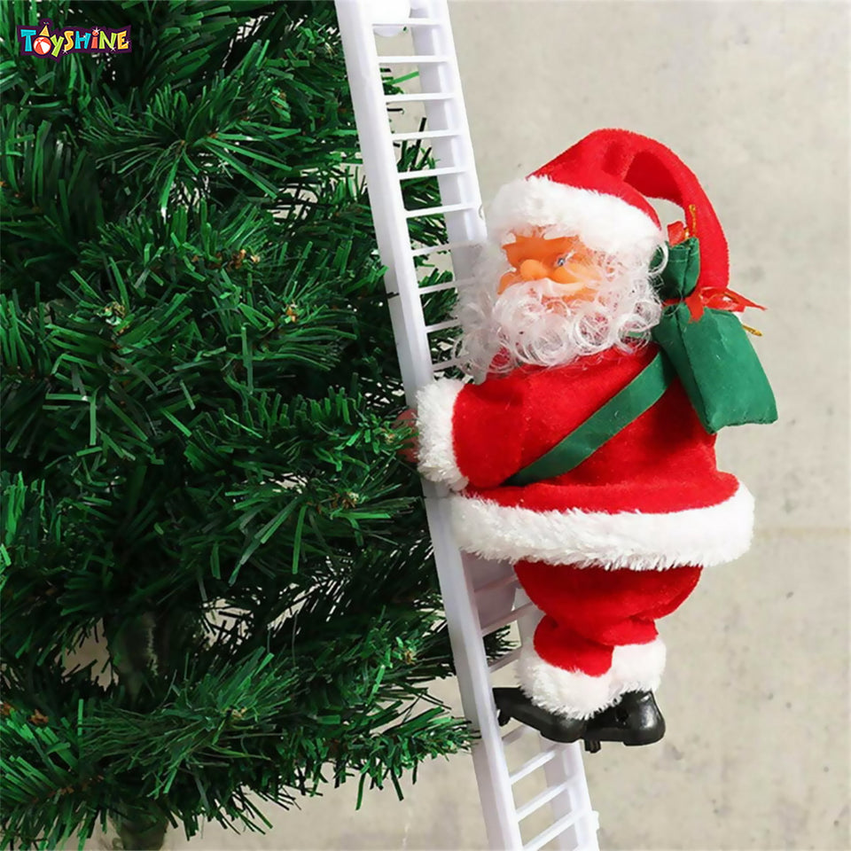 Sams Toy | Santa Climbing Ladder Christmas Decoration Electric Santa Claus Climbing Rope Ladder, Christmas Super Climbing Santa Toy for Christmas Tree Ornament | Ahmedabad