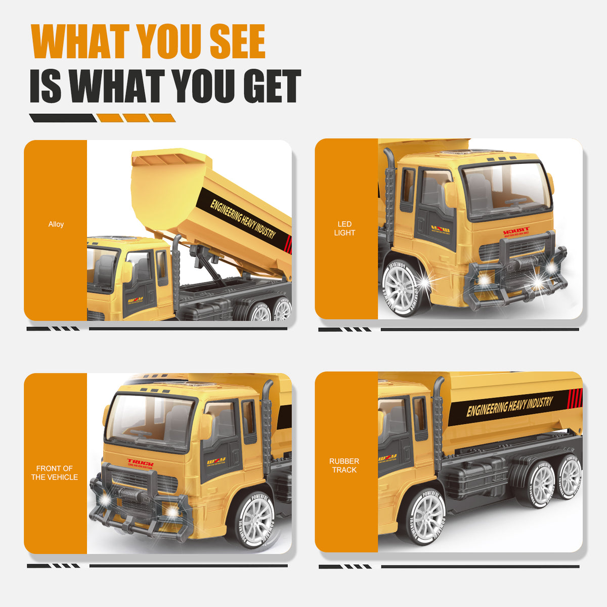 2025 Remote-controlled Engineering Vehicle Toys, Dump Truck Toys,Kids Gifts