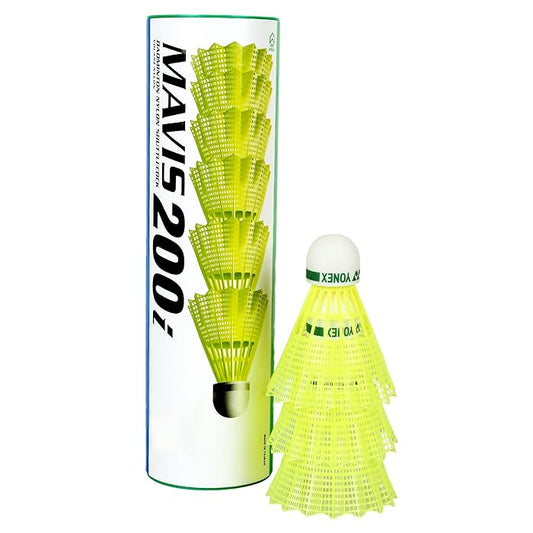 Yonex Mavis 200i Nylon Shuttle Cock | Badminton Corck Plastic 6 pcs | at Sam's Toy World Ahmedabad