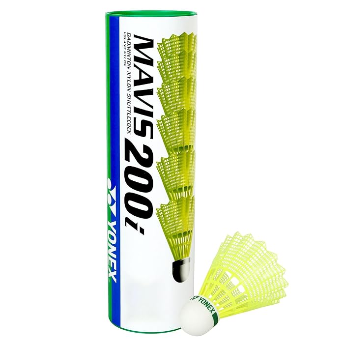 Yonex Mavis 200i Nylon Shuttle Cock | Badminton Corck Plastic 6 pcs | at Sam's Toy World Ahmedabad