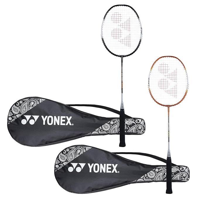 YONEX ZR 100 Light Aluminium Badminton Racquet with Full Cover (Black & Black, Made in India) Set of 2 | Sam's Toy World Stores Ahmedabad