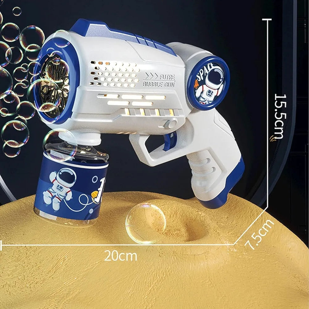 Risello Astronaut Automatic Light Up Electric Bubble Machine Bubble Gun Attachable Bubble Solution - Rechargeable - Bubble Maker for Parties - Indoor & Outdoor Play for Kids Sam's world