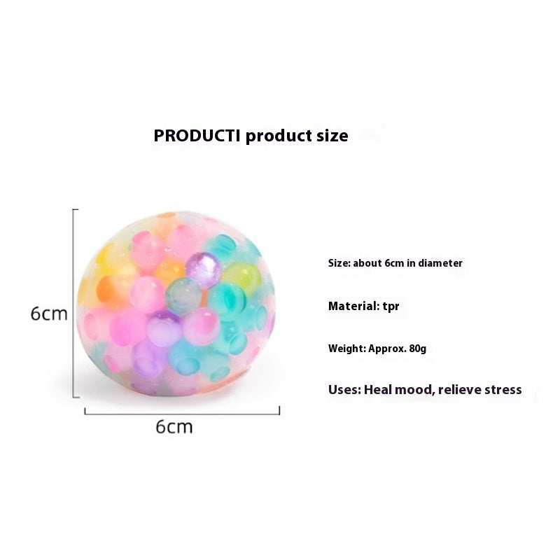 Sam's Toy Soft Rubber Toy Squeezing Toy Rainbow Stress Ball
