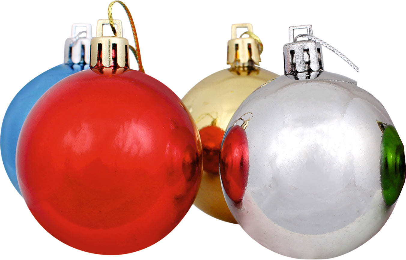 Christmas Ball 6 pcs X mas Tree Decoration item | Sam's Toy Ahmedabad Gujarat