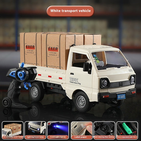 Sam's World Remote Control City Truck Car Drift Car Cargo Liuzhou Car Tail Spray Simulation Light