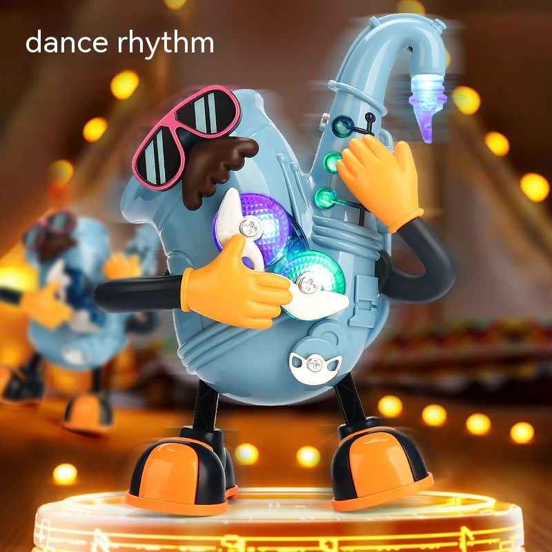 Sams Toy World Electric Dancing Mr Rock & Roll Music Light Swing Saxophone Guitar Dancing Robot Toy