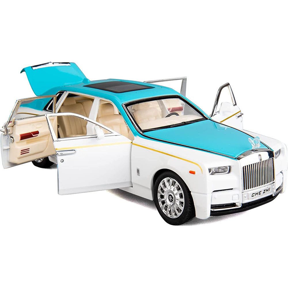 ROLLS ROYCE PHANTOM BIG SIZE 1:24 DIECAST SCALE MODEL METAL PULL BACK WITH OPENABLE DOORS & LIGHT, MUSIC TOY VEHICLE FOR KIDS [SIZE:-22CM