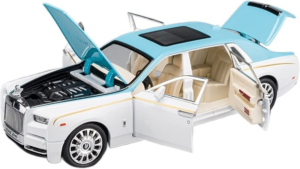 ROLLS ROYCE PHANTOM BIG SIZE 1:24 DIECAST SCALE MODEL METAL PULL BACK WITH OPENABLE DOORS & LIGHT, MUSIC TOY VEHICLE FOR KIDS [SIZE:-22CM