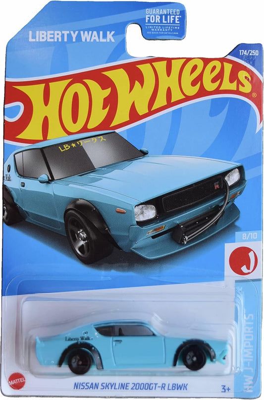 Hot Wheels 2022/174 - HW J-Imports 08/10 - Nissan Skyline 2000GT-R LBWK Daicast model sams toy world