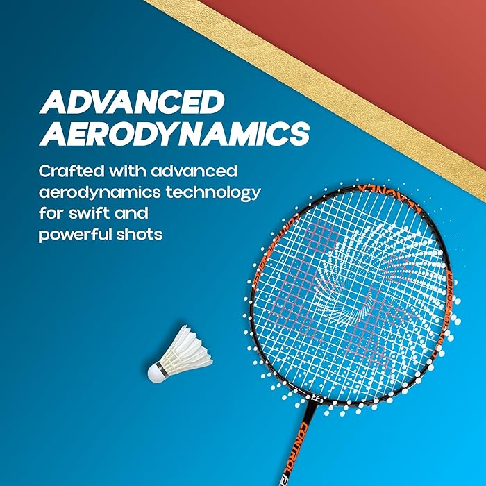 Konex Premium Lightweight Aluminium Composite Badminton Racquet with Free Full Cover | for Beginner | Sams Toy World Ahmedabad