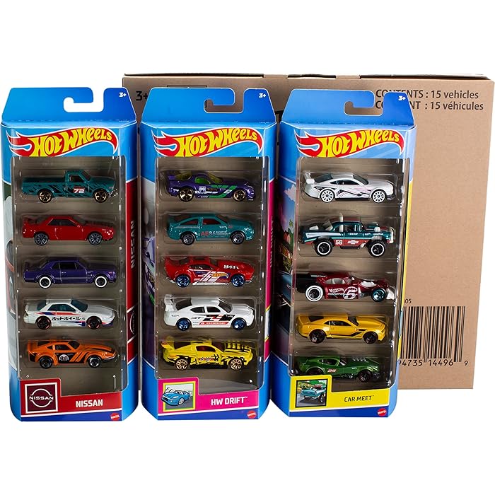 Hot WheelsToy Cars or Trucks 5-Pack Bundle, 3-Themed Sets of 5 1:64 Scale Die-Cast Vehicles for Kids & Collectors, 15 Total (Styles May Vary) Sam's Toy Ahmedabad