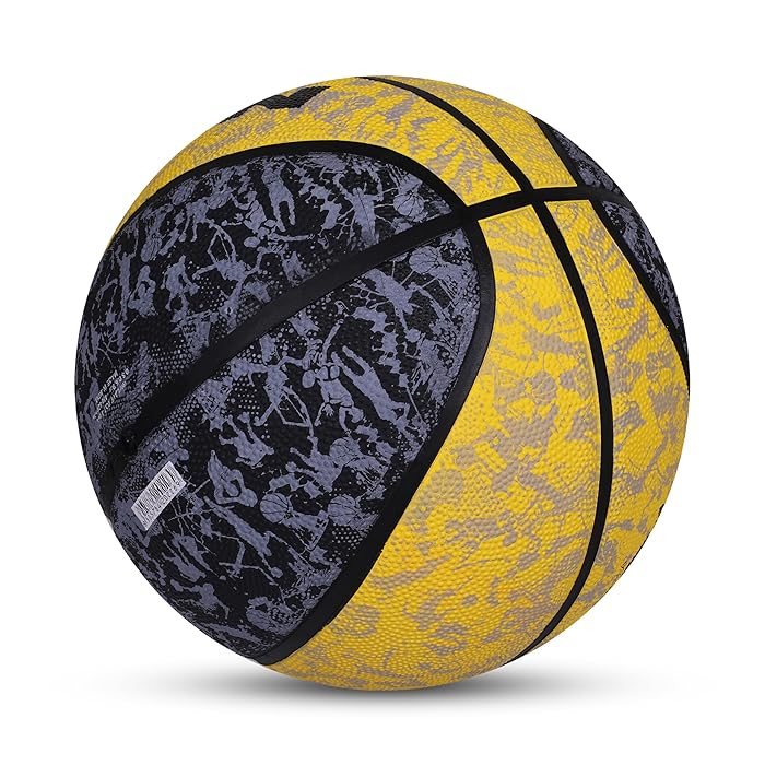 NIVIA GRAFFITI BASKETBALL BLACK AND YELLOW SIZE - 7| All Sport Players Choice | Sam's Toy World | Ahmedabad Gujarat