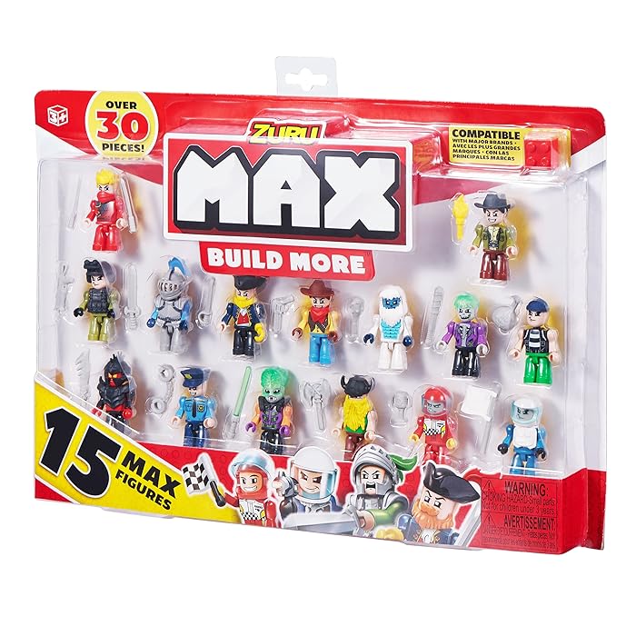 ZURU MAX Build More Mini Figure Set - 15 Figures (Styles Vary) 8344 | Sam's Toy Ahmedabad