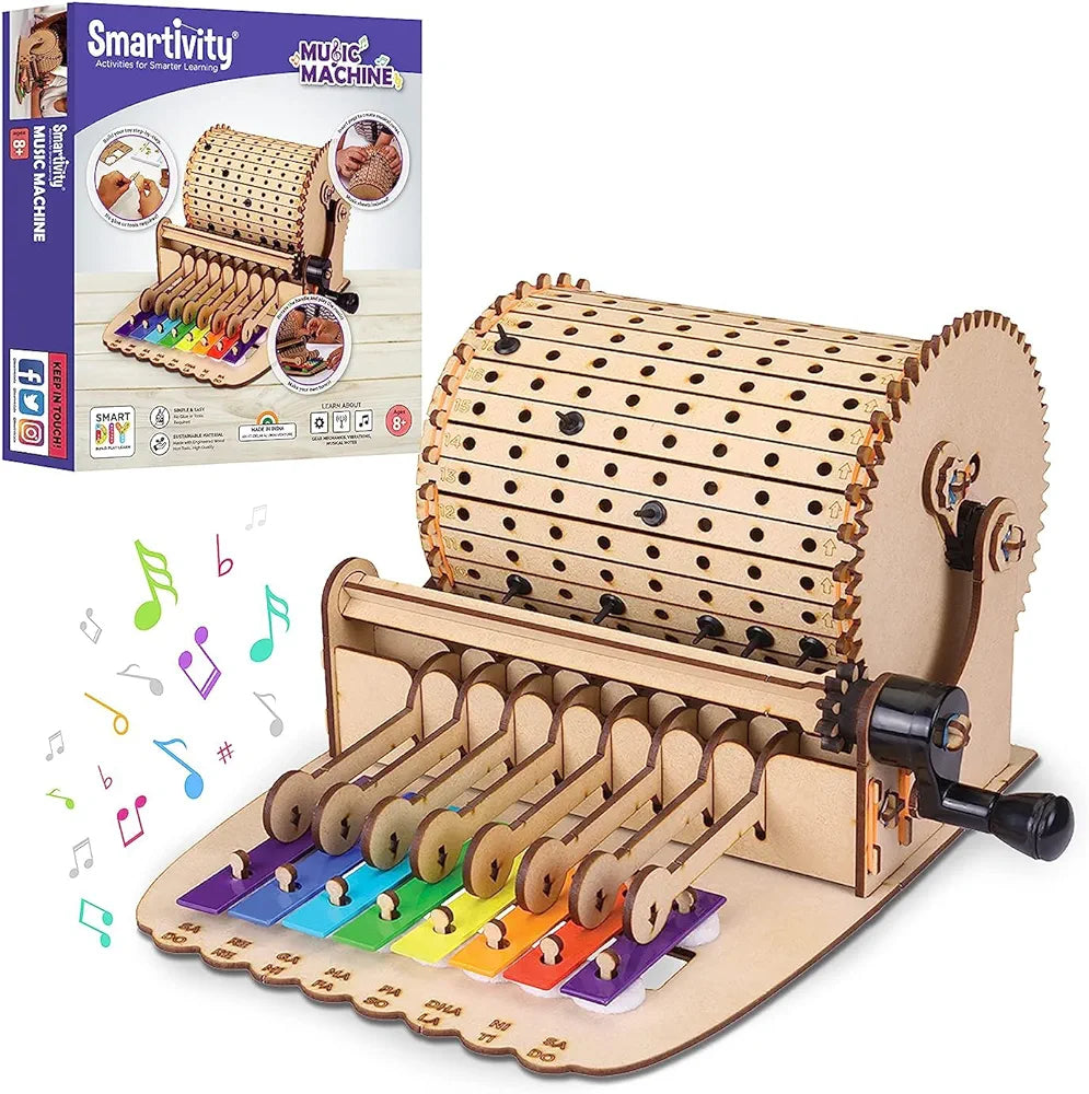 Mechanical Xylophone Music Fun, STEM, Learning, Education and Construction Activity Toy Gift for 8+ Years Old Boys and Girls