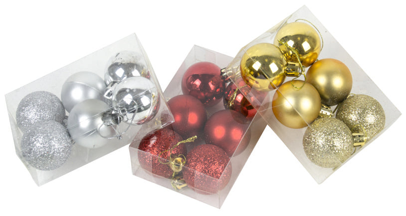 Christmas Ball 6 pcs X mas Tree Decoration item | Sam's Toy Ahmedabad Gujarat