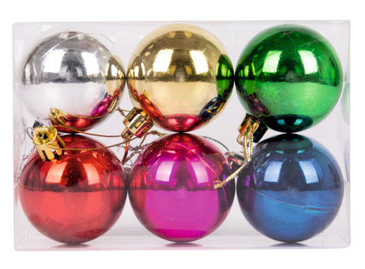 Christmas Ball 6 pcs X mas Tree Decoration item | Sam's Toy Ahmedabad Gujarat