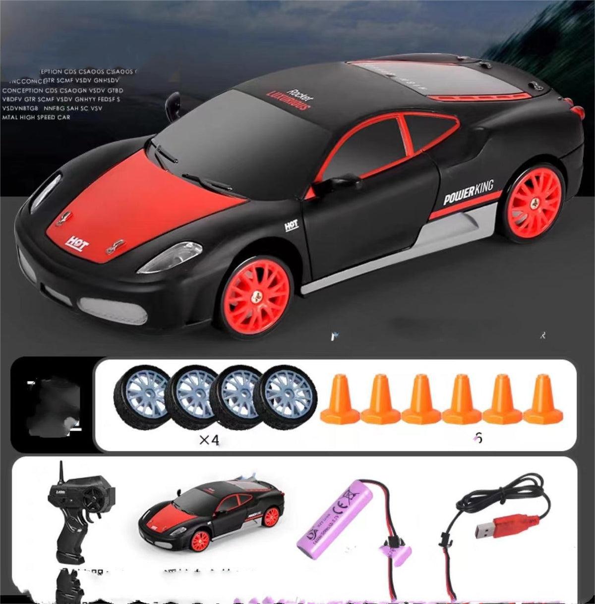 2.4G Drift Rc Car 4WD RC Drift Car Toy Remote Control GTR Model AE86 Vehicle Car RC Racing Car Toy For Children Gifts |Sam's Toy Ahmedabad