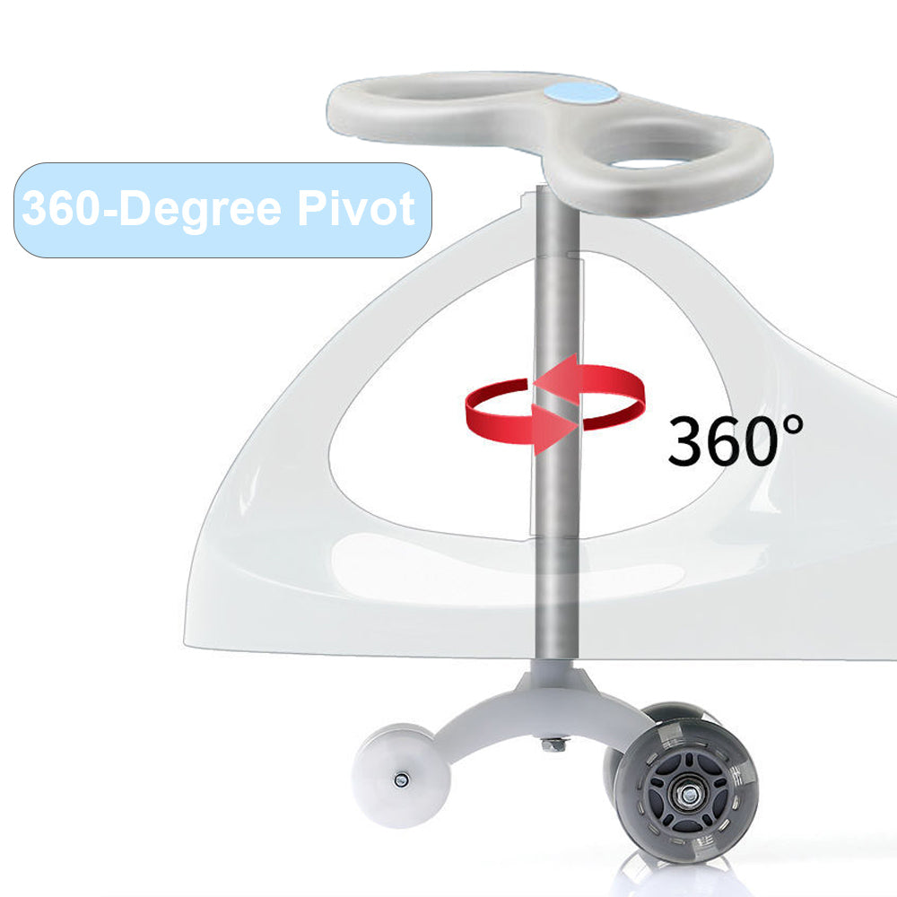 Swing Car Ride On Swivel Scooter Childrens Toy Kids Wiggle Gyro Twist & Go Gift