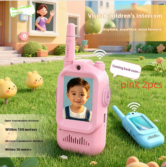 Sam's Toy World Video Wireless Walkie Talkies For Kids Handheld 2 Pack Rechargeable Intercom Cam Outdoor Family Games Gift For Boys Girls
