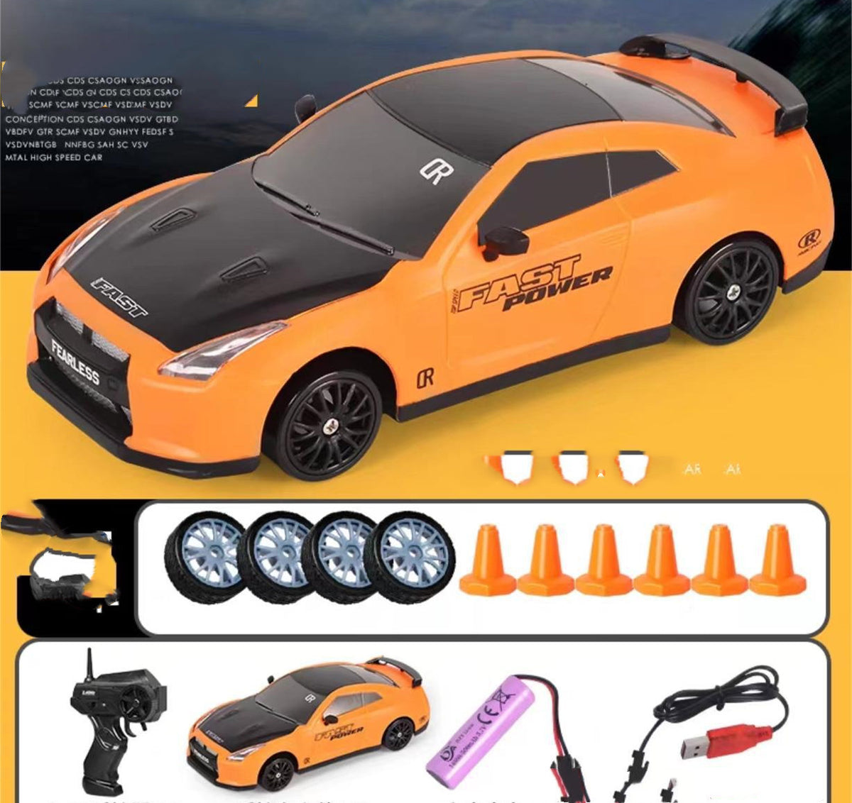 2.4G Drift Rc Car 4WD RC Drift Car Toy Remote Control GTR Model AE86 Vehicle Car RC Racing Car Toy For Children Gifts |Sam's Toy Ahmedabad