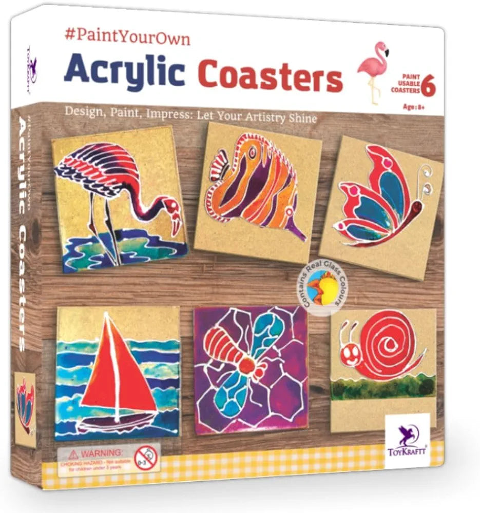 Acrylic coasters Sam's Toys world samstoy.in