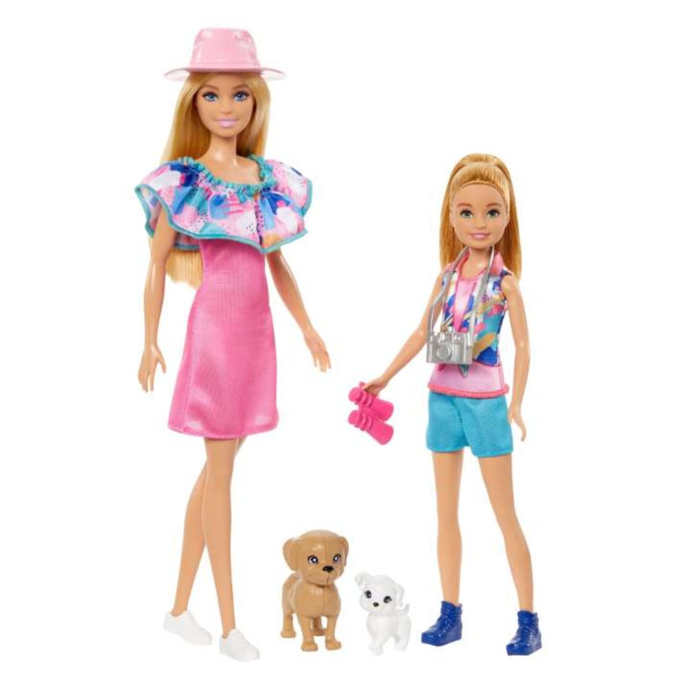 Barbie & Stacie Sister Doll Set With 2 Pet Dogs & Accessories samstoy.in