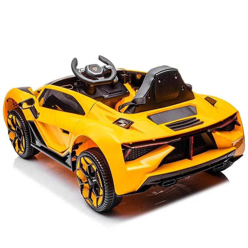 Battery operated Luxurious Yellow Lamborghini Racing Electric Car For Kids | Make in Gujarat samstoy.in