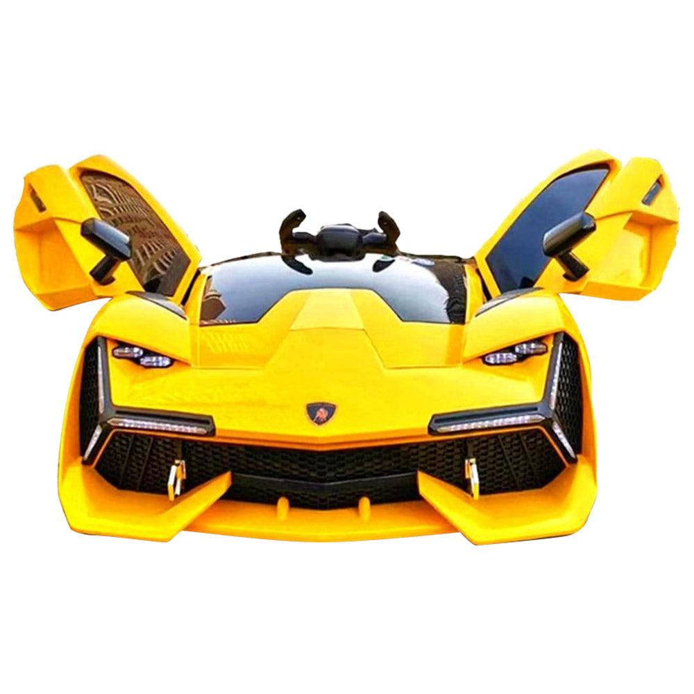 Battery operated Luxurious Yellow Lamborghini Racing Electric Car For Kids | Make in Gujarat samstoy.in