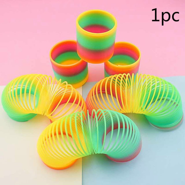 Buy 2022 Rainbow Folding Plastic Spring Coil Children's Creative Magical Toys - sams toy world shops in Ahmedabad - call on 9664998614 - best kids stores in Gujarat - Near me - discounted prices