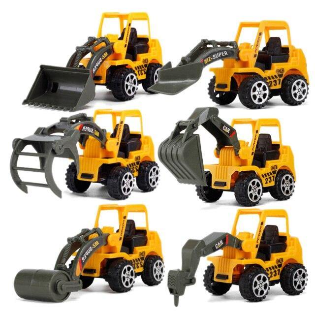 Buy 6 Styles Engineering Cars mini Diecast Plastic car Construction Vehicle - sams toy world shops in Ahmedabad - call on 9664998614 - best kids stores in Gujarat - Near me - discounted prices
