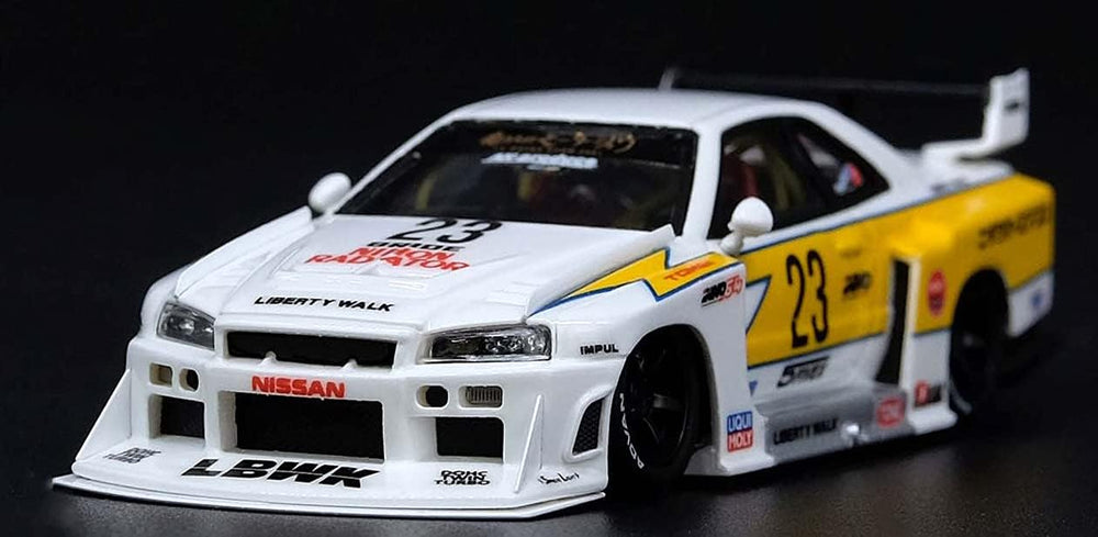 Buy Big Size 1:24 LBWK Nissan E-R34 Super Silhouette Skyline GTR Diecast Scale Model Metal Pull Back with Openable Doors & Light Sam s world samstoy.in in Ahmedabad Gujarat India at lowest offer price shop in Ahmedabad Gujarat India