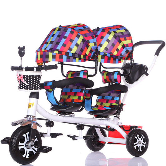 Buy Children&#39;s Tricycle Twin Wheelbarrow Double Baby Bicycle Baby Stroller Kid Kick Scooter  Trikes - sams toy world shops in Ahmedabad - call on 9664998614 - best kids stores in Gujarat - Near me - discounted prices