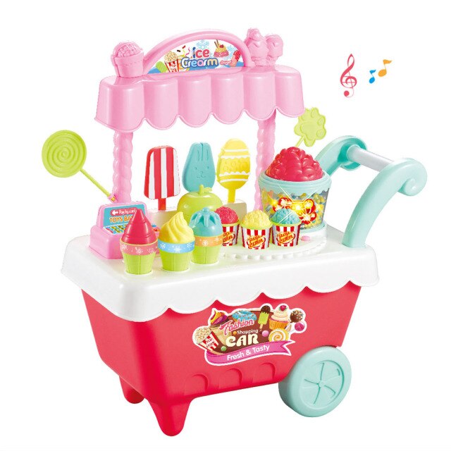 Buy DIY Children Role Play Toys Mini Ice-cream/Candy/Fruit/Vegetables Shopping Cart with Light&amp;Music Pretend Play Toys for Kids Gift - sams toy world shops in Ahmedabad - call on 9664998614 - best kids stores in Gujarat - Near me - discounted prices