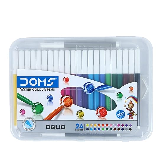 Buy DOMS Aqua 24 Shades Watercolour Sketch Pen Set Multicolor Pack Of 3 Sam s world samstoy.in in Ahmedabad Gujarat India at lowest offer price shop in Ahmedabad Gujarat India