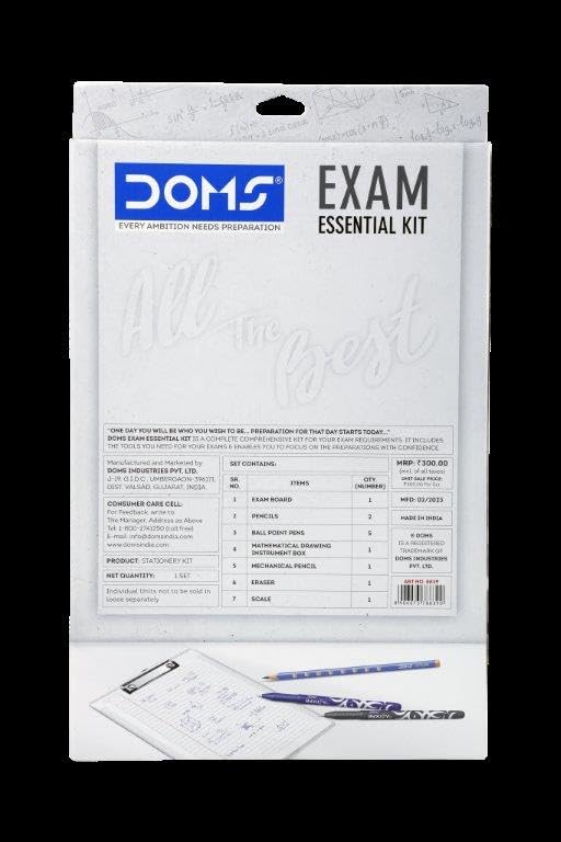 Buy DOMS Exam Essential Kit - Multicolor Pack Of 1 Pcs Sam's world samstoy.in in Ahmedabad Gujarat India at lowest offer price shop in Ahmedabad Gujarat India