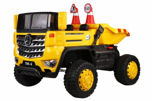 Buy DUMP TRUCK Ride-On Toy for Kids with CART Featuring Realistic Job Site Sounds | Removable Sifter | Shovel | Yellow samstoy.in in Ahmedabad Gujarat India at lowest offer price shop in Ahmedabad Gujarat India